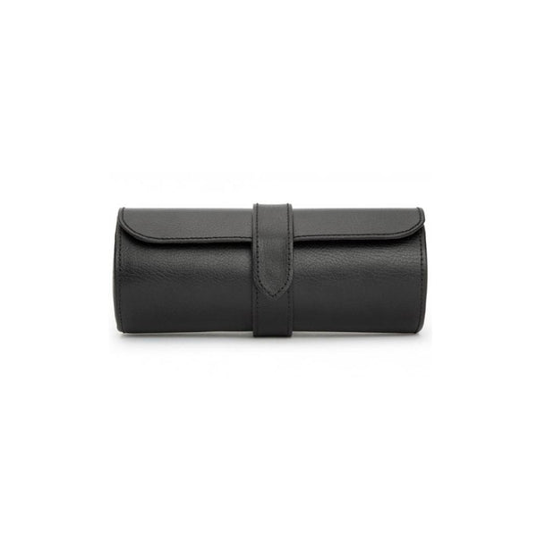 Blake Black And Grey Leather Triple Watch Roll With Capsule - 1